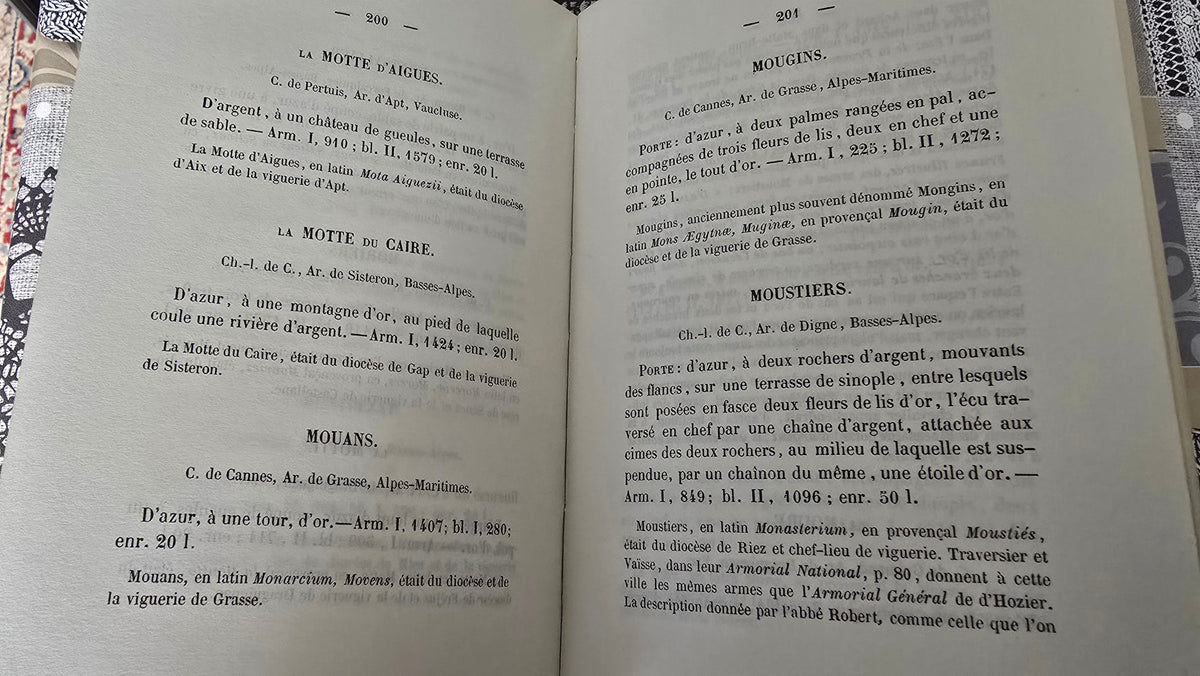 Armorial des Communes de Provence (reprint de 1971)