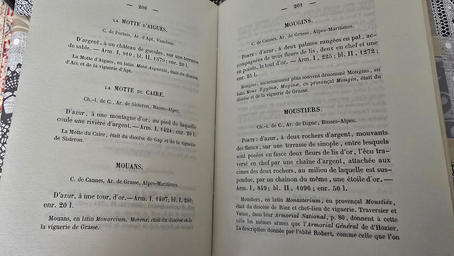 Armorial des Communes de Provence (reprint de 1971)